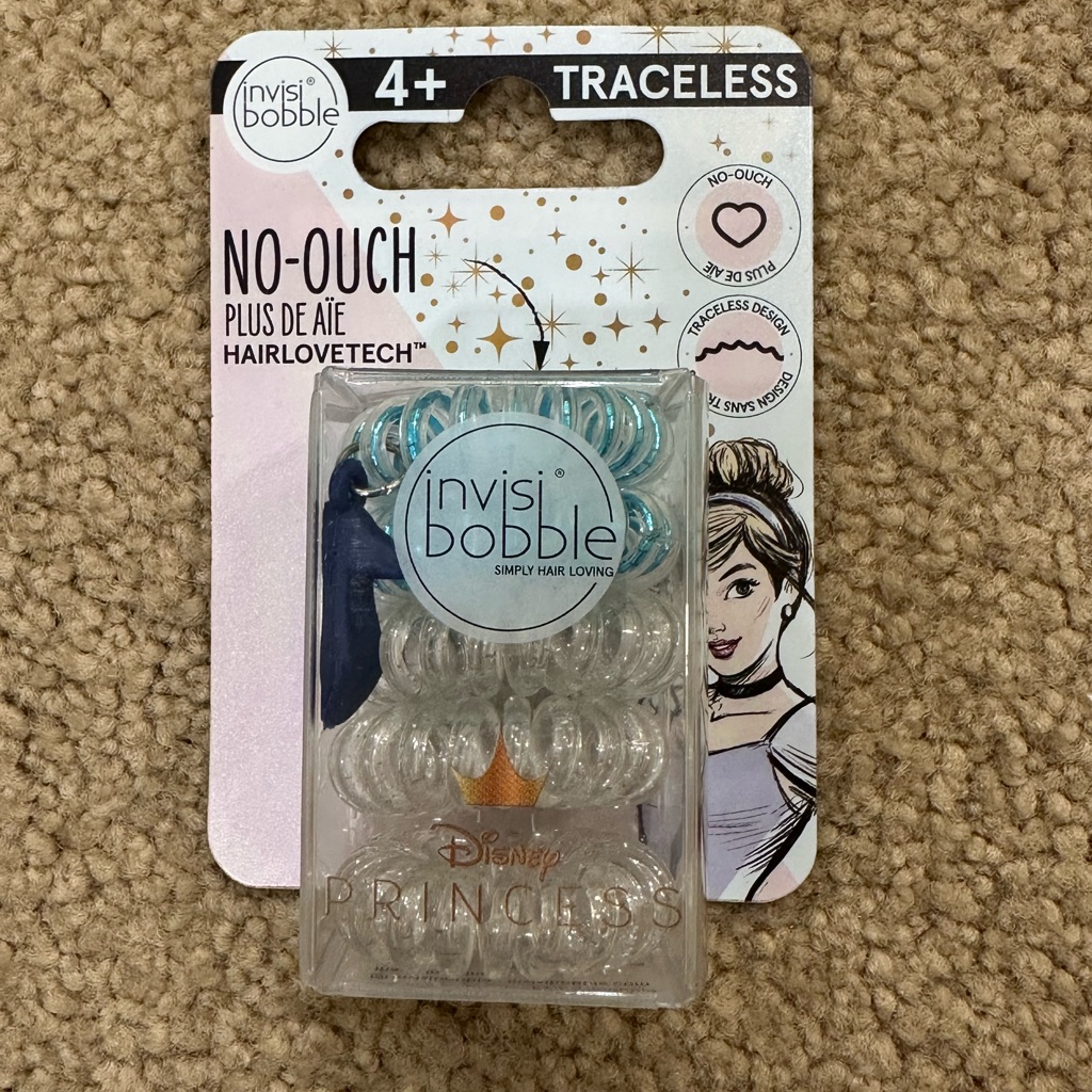 Invisibobble Disney Princess Hair Ties - Blue And Clear